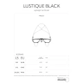 Uprząż biustonoszowa OBSESSIVE Lustique Black, srebrne łańcuszki, regulowane zapięcie, S/M/L