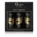 Olejek do masażu, Orgie Sexy Therapy, 3 x 30 ml, hipoalergiczny, nawilżający