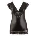 Sukienka wet look COTTELLI LINGERIE 4XL z koronką, krótka, elegancka, zmysłowa