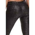 Legginsy wetlook DEMONIQ Kolekcja Silver Touch BRConstanza001, czarne, XXL, z kieszeniami
