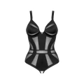 Body Amoria OBSESSIVE XS/S - regulowane ramiączka, otwarty krój, czarny kolor