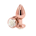 Zabawką analną - Rose - Aluminium, średni rozmiar, 3.3 cm zewnętrznie, 8.9 cm długości