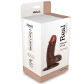 Dildo REAL RAPTURE BROWN 5" PVC hipoalergiczny, realistyczny, elastyczny