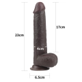 Dildo - Duża Przeźroczystość TPE, 9'' Długość, Skórzana Technologia 2-warstwowa