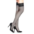 Pończochy kabaretki PARIS HOLLYWOOD, elastyczne, nylonowe, z pasem do pończoch