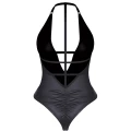 Body DEMONIQ Kolekcja Cash Baby JENNIFER 001, czarny, wetlook, efektowny dekolt