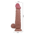 Dildo BAILE - TPR, 9,4'' z przyssawką, przesuwana skóra, realistyczny trzon