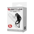 Pierścień wibracyjny - PRETTY LOVE RUBEN, silikonowy, 7 trybów wibracji, czarny