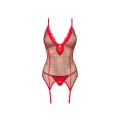 Gorset Jollymore OBSESSIVE XS/S, regulowane paski, koronka, elastyczny materiał