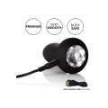 Wibrujący plug analny Crystal Probe Black, silikonowy, wodoodporny, z bateriami