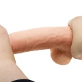 Dildo BAILE - TPR, 8,1'' z przyssawką, realistyczny z przesuwającą się skórą