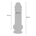 Dildo - TOYJOY Get Real Deluxe, 28 cm, podwójna gęstość, przyssawka