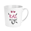 Kubek porcelanowy 480ml CRAZY GIRL - Grzeczne dziewczynki idą do nieba, eleganckie opakowanie