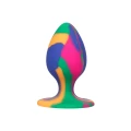 Wtyczka analna Cheeky Medium, silikon, 7.5 cm, średnica 3.25 cm, tęczowy design