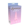 Korek analny Lovesecret Sensual T-Plug 13 Pink, 12,6 cm, bezpieczny TPE, dla początkujących