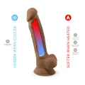 Dildo SilexD 7'' Caramel z podwójną gęstością i przyssawką, silikon Memory