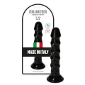 Dildo Ugo Black, 14,5cm, z przyssawką, gładki, dla początkujących