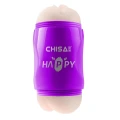 Masturbator Happy Cup T-Skin z realistycznymi otworami pochwy i anusa, 19cm