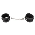 Kajdanki wegańskie Polyurethan z regulowanym zapięciem i zdejmowanym łańcuchem