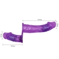 Dildo BAILE - Podwójnie Wibrujący, Dwa Silniki, TPR, PU, ABS, Gumowy