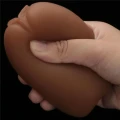 Masturbator dwustronny TPE, 6,2 cm x 10,3 cm, z realistycznym anusem i pochwą