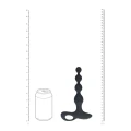 Wibracyjny korek analny Silicone F1, 10 trybów, długość 20,3 cm - czarny