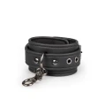 Kajdanki Fetish z obrożą, mankietami na kostki i nadgarstki, sztuczna skóra, metal, czarne