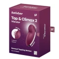 Wibrator łechtaczkowy Satisfyer Tap & Climax 2, silikon, wodoodporny IPX7, 11 programów