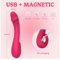 Wibrator G-Spot Vibey – Kinky Pleasure, gięty 90° silikonowy, magnetyczne USB
