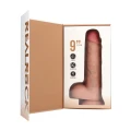 Dildo wibrujące RealRock® 23 cm, realistyczny, przyssawka, skórzany design