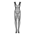 Bodystocking OBSESSIVE F241 - czarna siateczka, elastyczny materiał, otwarty krój