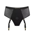 Harness bieliźniany IDYLLE, wysoki krój, 4 regulowane paski, czarny, XL