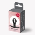Korek analny B Ball Uno – czarny, ruchoma kulka, długość 8 cm