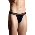 Słomiane slipy męskie SOFTLINE COLLECTION - czarne, elastyczne, przewiewne S/M