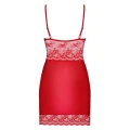 Koszulka nocna OBSESSIVE Lovica, rozmiar L/XL, regulowane szelki, koronkowe wstawki, czerwona