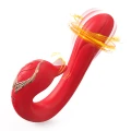 Wibrator do punktu G Swan Red, 20,4 cm, 9 funkcji wibracji, silikon medyczny