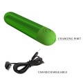 Wibrator bullet Pretty Love Kiwi, 10 trybów, ładowany USB, zielony