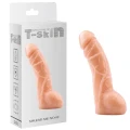 Dildo T-Skin No.02, średnica 4,2 cm, elastyczny, realistyczne jądra