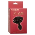 Wtyczka analna silikonowa Forbidden Small Rose, wodoodporna, ergonomiczna, czarna