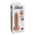 Dildo King Cock® Uncut 6 cali, realistyczny, ruchomy napletek, PVC