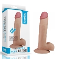Dildo, Love Toy, 9" długość, przyssawka, 100% miękka cyber skóra