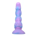 Dildo - Power Monsters Alien, 20,5 cm, pofalowana tekstura, silikon medyczny