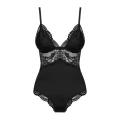 Body OBSESSIVE, czarne L/XL, koronkowe zdobienia, podkreślony biust