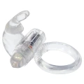 Pierścień penisa silikonowy, elastyczny, przezroczysty, z wibratorem dla par