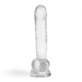 Dildo Crushious Hudini – przezroczysty TPE, 17,5 cm, przyssawka, wodoodporny