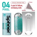 Masturbator spinner Tenga Pixel, długość 13 cm, średnica 4,5 cm, materiał TPE