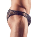 Bokserki męskie Lace S - Czarna elastyczna koronka, 90% poliamid, 10% elastan