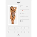 Body OBSESSIVE Xenita L/XL - regulowane zapięcia, koronkowe detale, elastyczne materiały