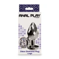 Korek analny TOYJOY Disco Diamond, aluminium, kryształ akrylowy, 9,7 cm