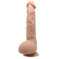 Dildo BAILE - 9,8'' TPR, zakrzywiony trzon, przyssawka do mocowania